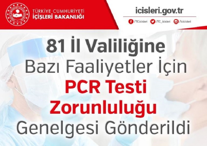 PCR Testi Zorunluluğu Genelgesi